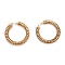 304 Stainless Steel Mesh Hoop Earrings, Hypoallergenic Earrings, Hollow Ring, Golden, 53x8mm, Pin: 0.8x1mm