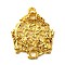 Rack Plating Alloy Pendant Cabochon Settings, Cadmium Free & Lead Free, Golden, 37.5x30x5mm, Hole: 2.5mm