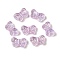 UV Plating Transparent Acrylic Beads, Butterfly, Medium Orchid, 8x14x4mm, Hole: 1.4mm