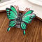 Resin Claw Hair Clips, Hair Accessories for Women & Girls, Butterfly, Medium Aquamarine, 75x70mm