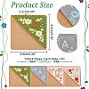 Olycraft 4Pcs 4 Style Felt & Kraft Paper Embroidery Corner Bookmarks FIND-OC0002-34-2