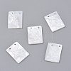 Natural White Shell Mother of Pearl Shell Pendants SSHEL-L018-005-1