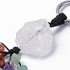 Natural Mixed Gemstone Nugget with Mixed Gemstone Chips Tassel Keychains KEYC-P012-02P-3