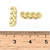 Rack Plating Brass Pave Clear Cubic Zirconia Spacer Bars KK-B088-11C-G-3