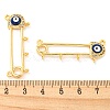 Rack Plating Brass Micro Pave Cubic Zirconia Brooch Finding KK-TAC0016-02G-03-3