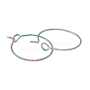 Rainbow Color Ion Plating(IP) 316 Surgical Stainless Steel Hoop Earrings Findings STAS-D183-02M-01-2