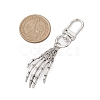 Halloween Themed Alloy Skeleton Hand Pendant Decorations HJEW-JM02147-3