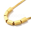 Rack Plating Brass Cube Beads Pendant Necklace with Round Snake Chains for Women NJEW-B082-04-1