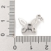 Rack Plating Brass Micro Pave CLear Cubic Zirconia Charms KK-Q814-04P-3