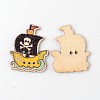 Pirate Sailing Boat 2-Hole Wooden Buttons BUTT-K001-18M-B-2