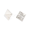Brass Pyramid Stud Earrings for Women EJEW-P213-17P-3