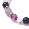 Gemstone Braided Bead Bracelets for Women Girl BJEW-JB11141-04-3