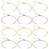  12Pcs 4 Style Half Finished 304 Stainless Steel Cable Chain Bracelets AJEW-NB0003-65-1
