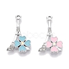 Rack Plating Alloy Rhinestone Pendants FIND-N005-25P-2