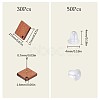 SUNNYCLUE 15 Pairs Walnut Wood Rhombus Stud Earring Findings EJEW-SC0001-30-2