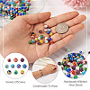 Yilisi 200Pcs 10 Colors Round Millefiori Glass Beads LK-YS0001-01-14