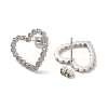 Crystal Rhinestone Hollow Out Heart Stud Earrings STAS-H175-14P-2