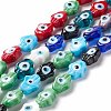 Handmade Evil Eye Lampwork Beads Strands LAMP-F024-02A-1