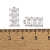 Brass Micro Pave Clear Cubic Zirconia Pendants KK-L212-08P-3