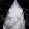 Mesh Tulle Lace Flower Bridal Veils HULI-PW0002-021-2