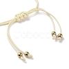 Sunflower Alloy Enamel Charms Braided Bracelets BJEW-A016-01A-3