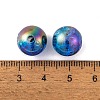 UV Plating Rainbow Iridescent Acrylic Crackl Beads PACR-C009-02A-3