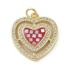 Brass Micro Pave Clear Cubic Zirconia Pendants KK-Q813-02G-2