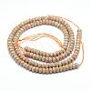 Faceted Natural Unakite Rondelle Beads Strands G-K090-07-2