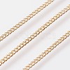 Long-Lasting Plated Brass Curb Chain Necklaces X-NJEW-K112-07G-NF-2