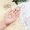 Unicraftale 30Pcs 5 Colors Ion Plating(IP) 316 Surgical Stainless Steel Hoop Earrings Findings STAS-UN0030-95-2