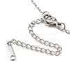 Non-Tarnish 201 Stainless Steel Cross with Sailor's Knot Pendant Necklace with Cable Chains NJEW-Q317-11P-3