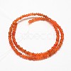 Natural Red Agate Bicone Bead Strands G-E254-96-2