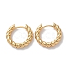 Twist Rings Brass Hoop Earrings for Women EJEW-B056-15G-1