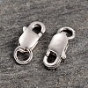 Platinum Plated Sterling Silver Lobster Claw Clasps X-H154-10mm-P-1
