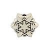 Tibetan Style Alloy Snowflake Beads X-TIBEB-6033-AS-NR-1
