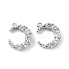 Brass Micro Pave Clear Cubic Zirconia Charms KK-E068-VF275-2