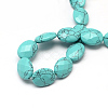 Faceted Oval Synthetic Turquoise Beads Strands X-G-R303-14-2