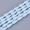 Opaque Solid Color Glass Beads Strands GLAA-T009-001I-1