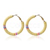 Bohemia Style Colorful Clay Beads Hoop Earrings JQ3310-7-1