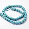 Faceted Synthetical Turquoise Beads Strands G-F382-6mm-01-2