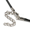 Waxed Cord Necklaces NJEW-P310-11P-01-3