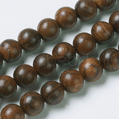 Natural Yellow Rosewood Beads WOOD-J001-01-10mm-1