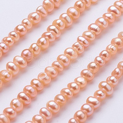 Natural Cultured Freshwater Pearl Beads Strands PEAR-F004-03-02-1