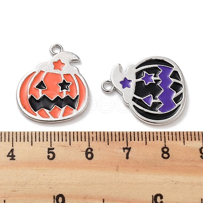 Halloween Theme Rack Plating Alloy Enamel Pendants PALLOY-F311-02P-1