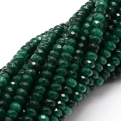 Dyed Natural Malaysia Jade Rondelle Beads Strands X-G-E316-2x4mm-05-1