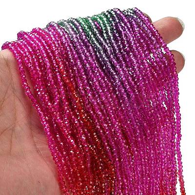 Transparent Painted Glass Beads Strands DGLA-A034-T2mm-A24-1