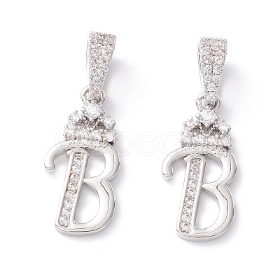 Eco-Friendly Brass Micro Pave Cubic Zirconia Pendants KK-K265-01P-B-1