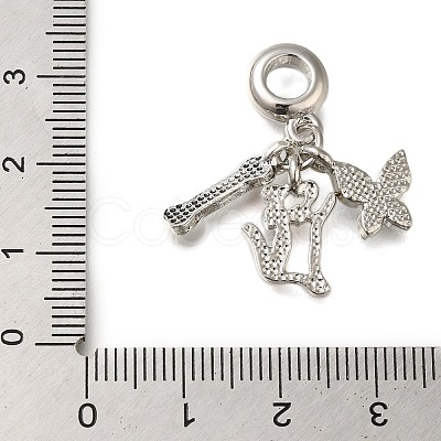 Rack Plating Alloy Enamel European Dangle Charms PALLOY-A009-05P-1