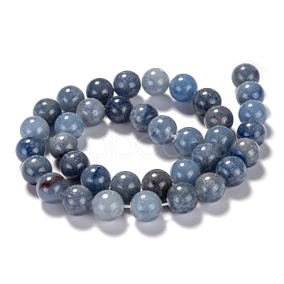 Dyed & Heated Natural Blue Aventurine Beads Strands G-F380-6mm-1