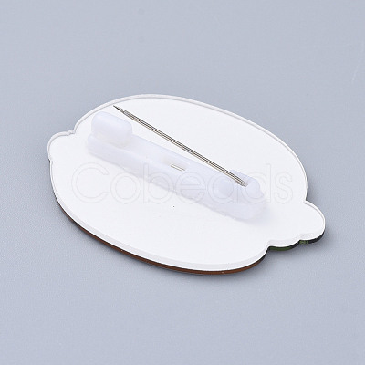 Acrylic Safety Brooches JEWB-D006-C05-1